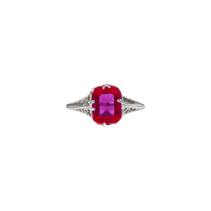 "SOPHRONIA" RED STONE VINTAGE RING