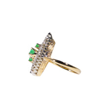 Load image into Gallery viewer, &quot;NELLIE&quot; DIAMOND &amp; EMERALD RING