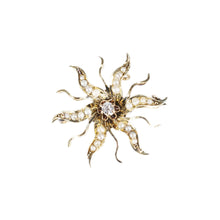 Load image into Gallery viewer, &quot;THE LEVANT&quot; VINTAGE DIAMOND &amp; SEED PEARL BROOCH
