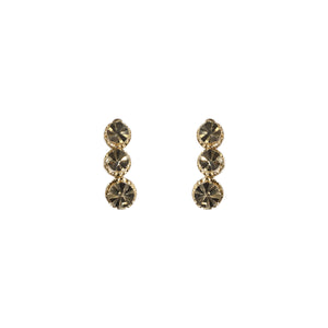 "LUCY" GOLD THREE CIRCLE DROP EARRINGS