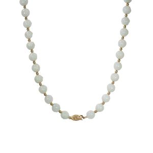 "FLORENCE" JADE & GOLD BEAD NECKLACE