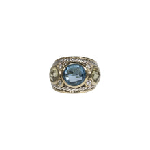 Load image into Gallery viewer, DAVID YURMAN BLUE TOPAZ, CITRINE &amp; DIAMOND RING