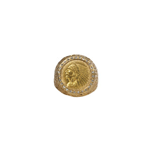 "HENRY" $2.5 INDIAN COIN RING