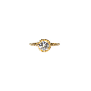 "NATALIE" SOLITAIRE HALO ENGAGEMENT RING