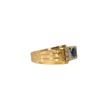 Load image into Gallery viewer, &quot;GABRIEL&quot; BLUE STONE &amp; DIAMOND RING