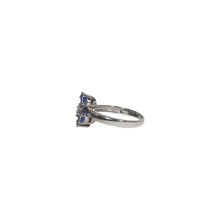 Load image into Gallery viewer, &quot;FRANCINE&quot; TANZANITE &amp; DIAMOND FLOWER RING