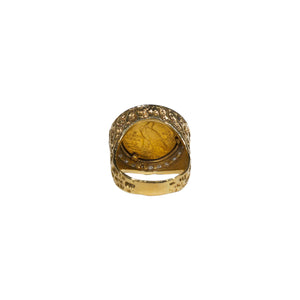 "JAMES" $2.5 INDIAN GOLD COIN RING