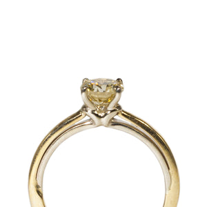 "ARIANNA" SOLITAIRE TWO-TONE ENGAGEMENT RING-GIA CERT.