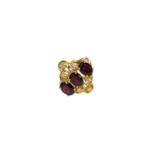Load image into Gallery viewer, &quot;LUCILLE&quot; VINTAGE RETRO GARNET &amp; DIAMOND RING