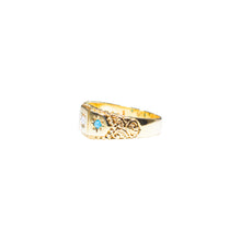 Load image into Gallery viewer, &quot;KATHERINE&quot; SEED PEARL &amp; TURQUOISE VINTAGE RING