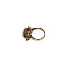 Load image into Gallery viewer, &quot;JEAN&quot; RETRO MARQUISE GRAPE GARNETS &amp; DIAMOND RING