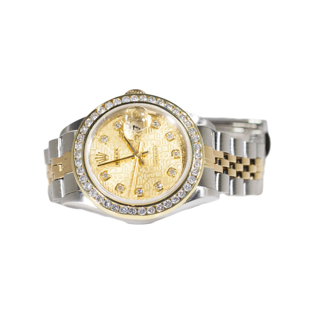 LADIES TWO-TONE OYSTER PERPETUAL DATEJUST ROLEX